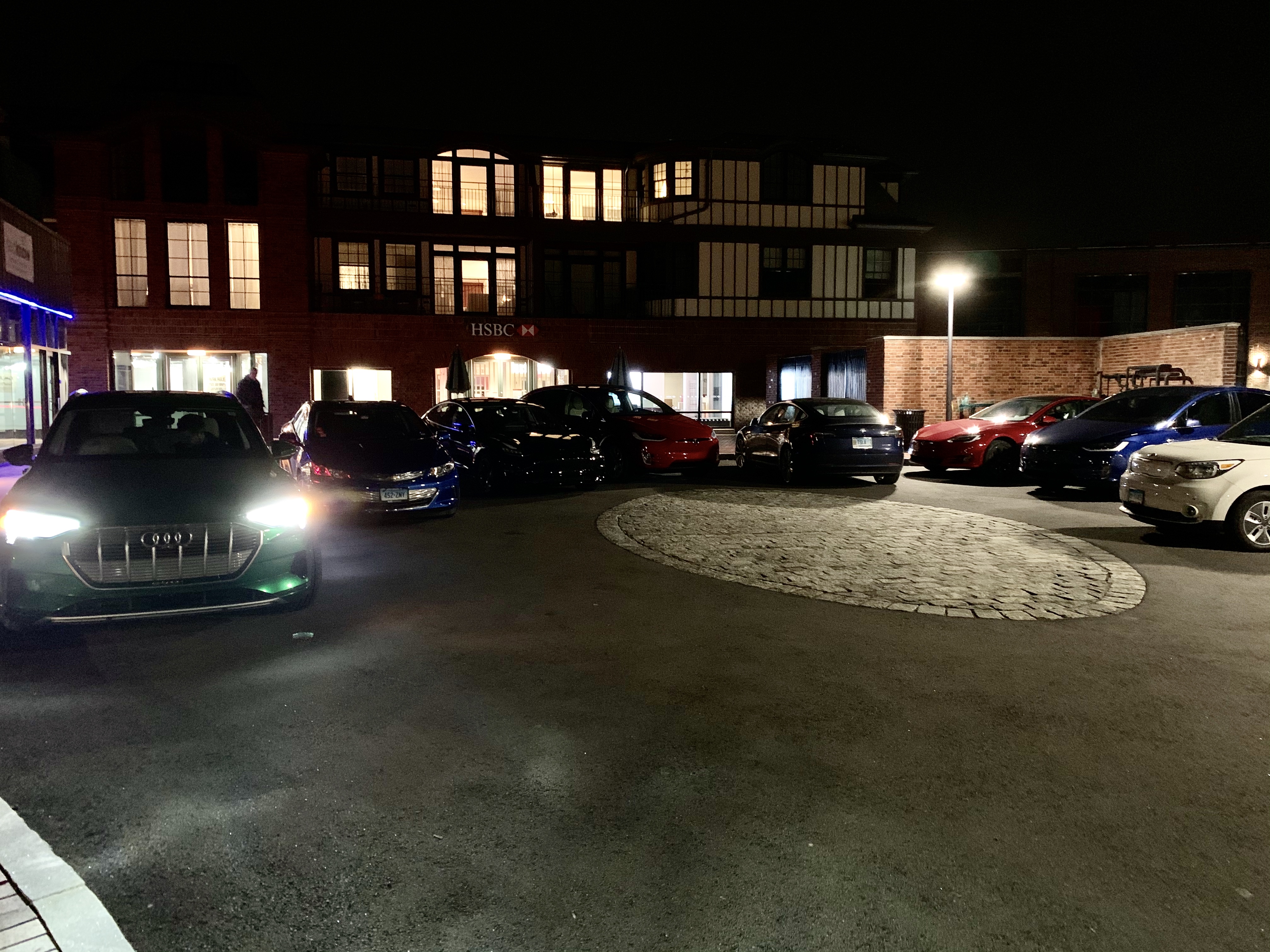 EVs parked outside club meeting