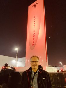 EV Club CT president Bruce Becker at Tesla Cybertruck Reveal Event