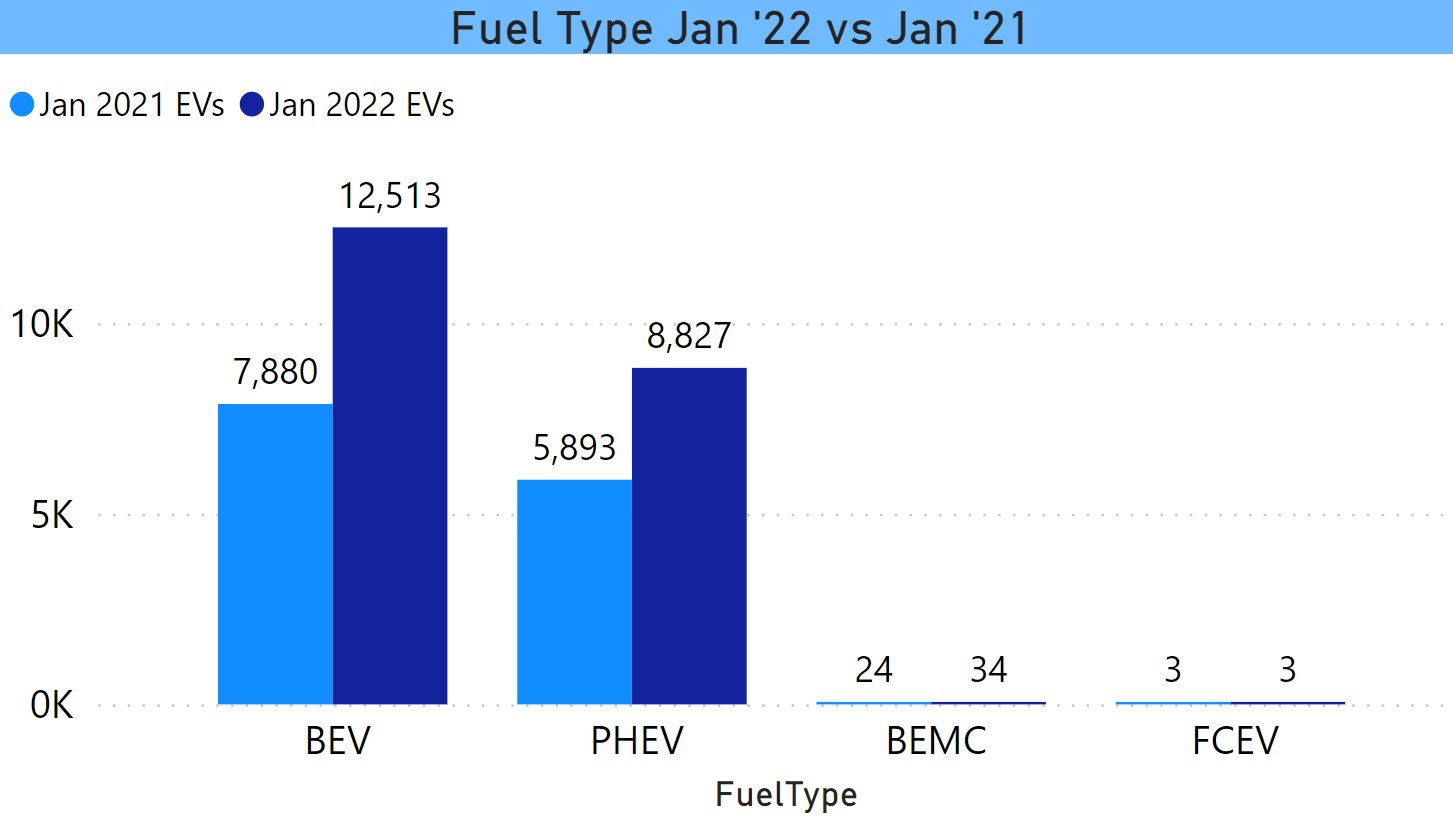 Fuel Type Year over Year Jan 2022