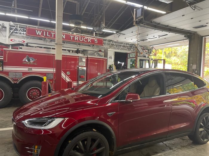 Model X being used for fire department training