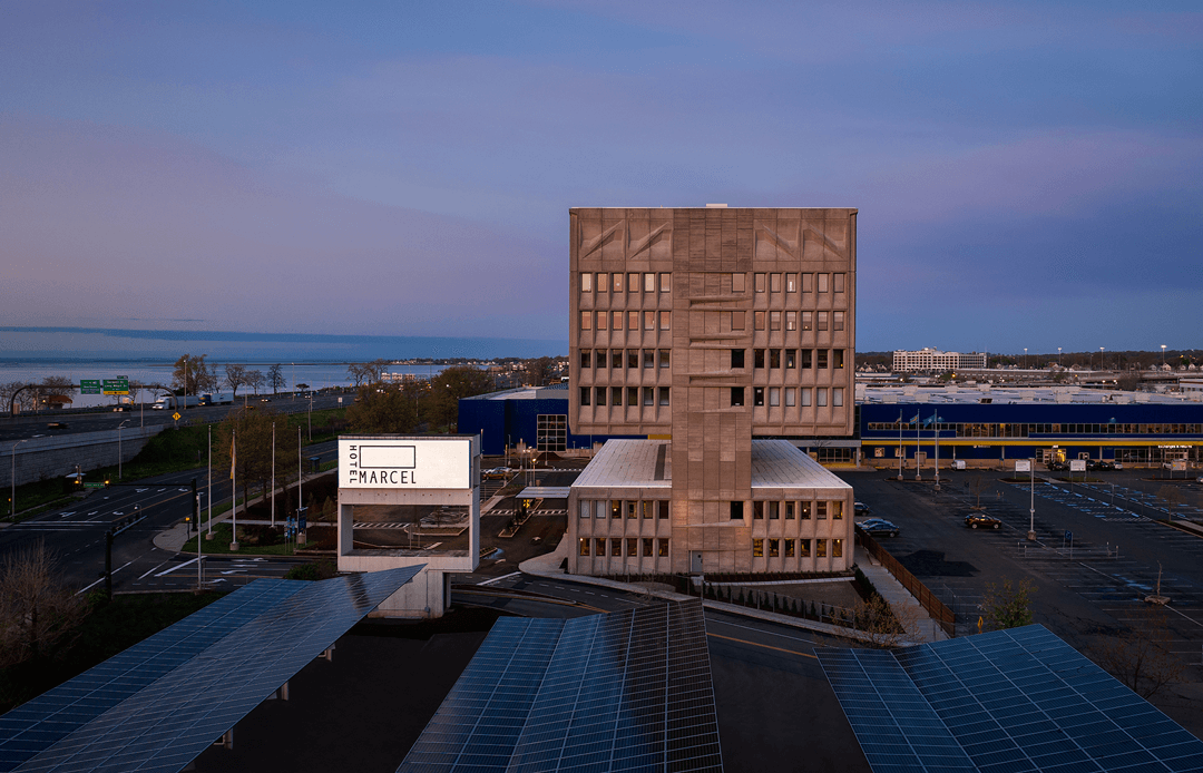 Hotel Marcel and solar canopies