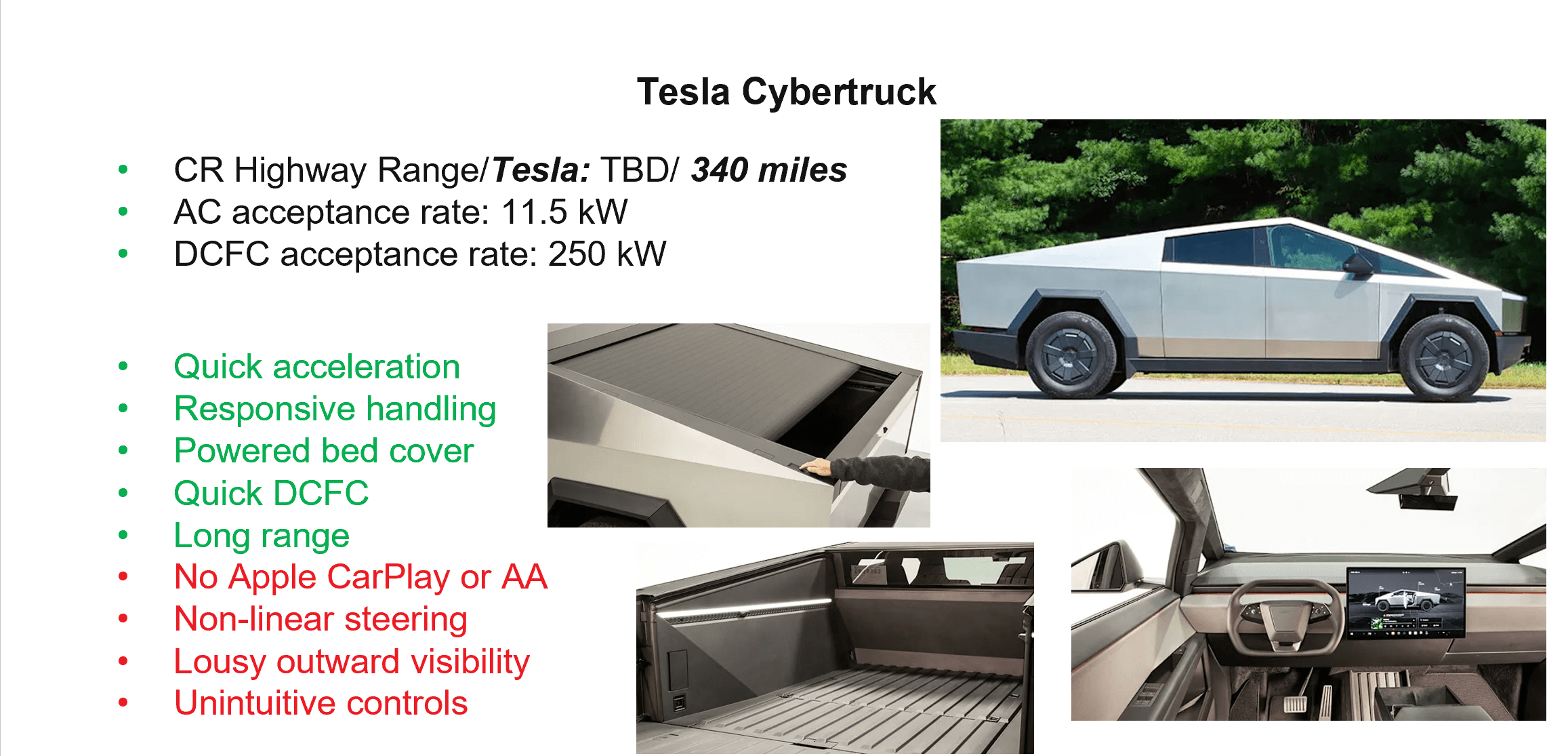 Consumer Reports on Tesla Cybertruck