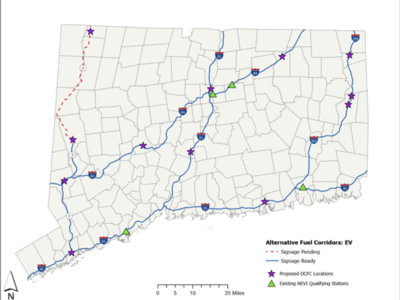 Designated NEVI Sites in CT