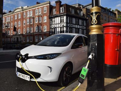 Vehicle Charging at Ubitricity Lamppost Charger London 1